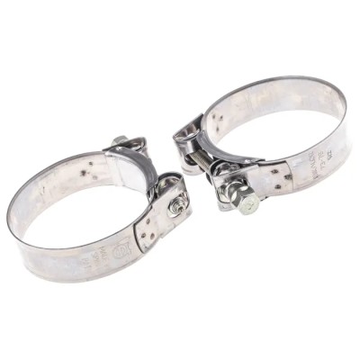 MIKALOR Hose & Jubilee Clip Wide Band Bolt Clip Stainless Steel Band, Zinc Plated Steel Bolt M0301919-4