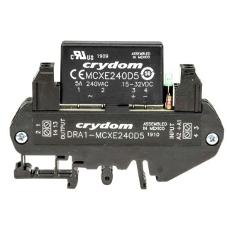 Crydom Solid State Interface Relay DRA1-MCX, Control Voltage 32V dc, DIN Rail Mount Screw Terminal