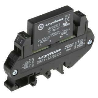 Sensata / Crydom Solid State Interface Relay SPNO Contact, Control Voltage 32V DC, Output 3-60V DC, DIN Rail Mount DRA1-MP