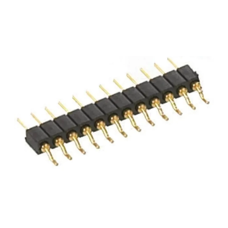 Preci-Dip 830 Series Right Angle Surface Pin Header, 9 Contacts, 2 mm Pitch, 1 Row, Unshrouded 830-80-009-40-001101