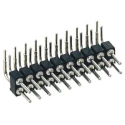 Preci-Dip 802 Series Right Angle Through Hole Pin Header, 18 Contacts, 2.54 mm Pitch, 2 Row Unshrouded 802-80-018-20-001101