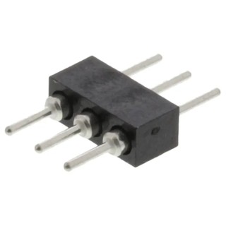 Preci-Dip 830 Series Straight Through Hole Pin Header 3 Contacts 2 mm Pitch 1 Row Unshrouded 830-80-003-10-001101