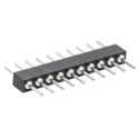 Preci-Dip 830 Series Straight Through Hole Pin Header, 10 Contacts, 2 mm Pitch, 1 Row, Unshrouded 830-80-010-10-001101