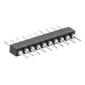 Preci-Dip 830 Series Straight Through Hole Pin Header, 10 Contacts, 2 mm Pitch, 1 Row, Unshrouded 830-80-010-10-001101