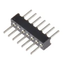 Preci-Dip 850 Series Straight Through Hole Pin Header, 7 Contact(s), 1.27 mm Pitch, 1 Row, Unshrouded 850-80-007-10-001101