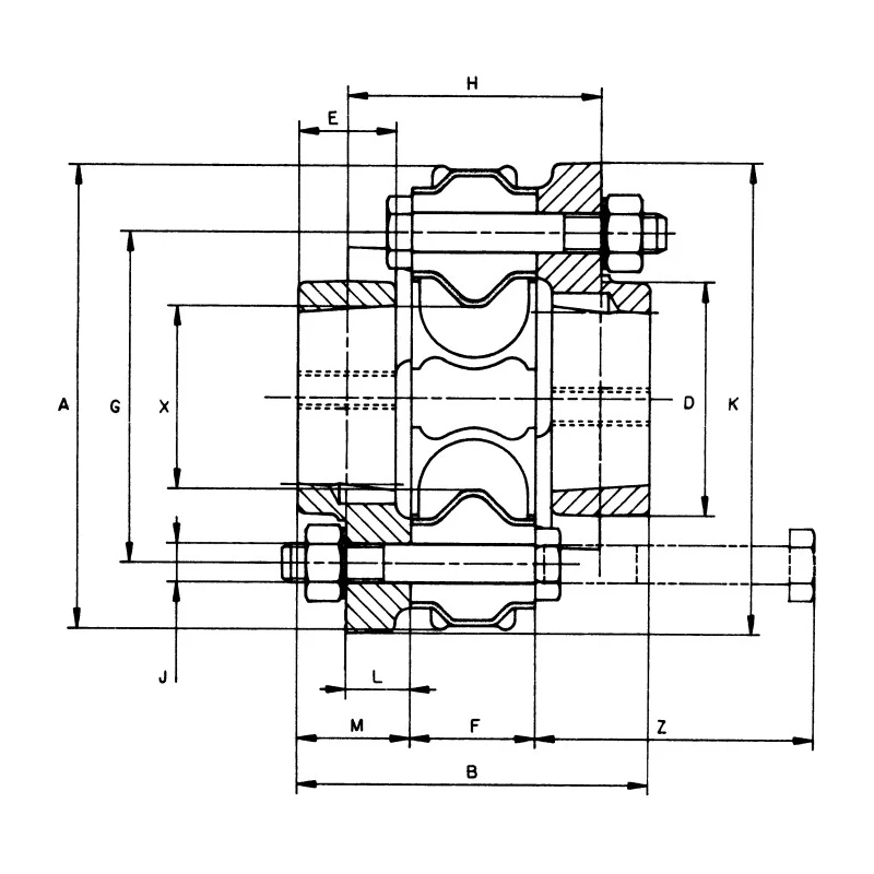 Paulstra Hutchinson Rigid Shaft Coupling Die Cast Steel 632505