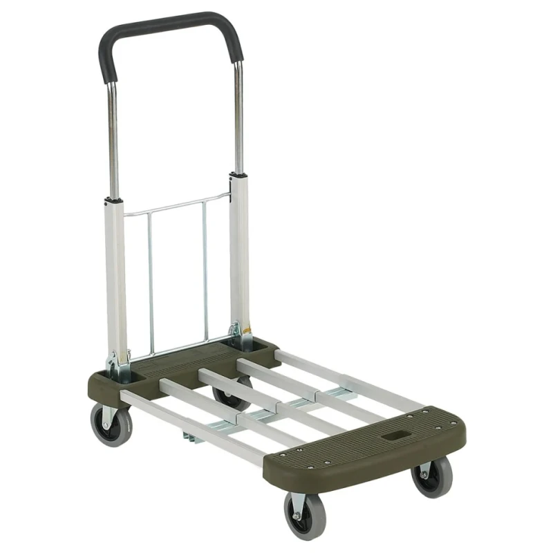 RS PRO Foldable Flatbed Platform Trolley, Aluminium Frame, 150 kg Load Capacity, 930 mm Height, 440 mm Width, 440 330-3740