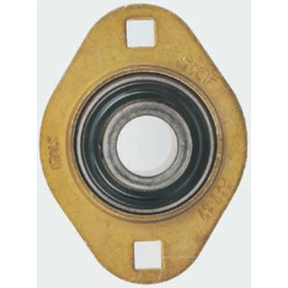 SKF 2 Hole Pressed Steel Flange Bearing Unit 12 mm Inside Diameter, 81x27.4x27.4 mm, Screw Locking, PFT 12 TF