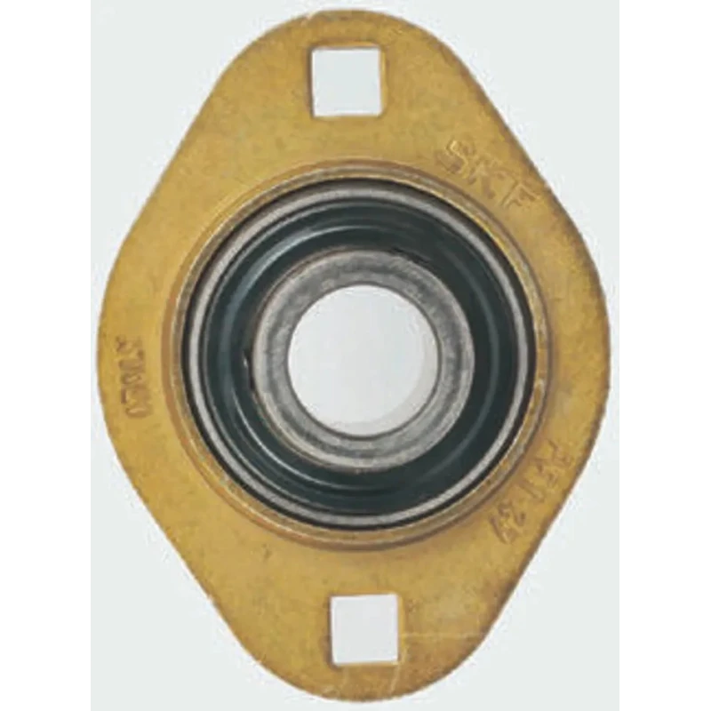 SKF 2 Hole Pressed Steel Flange Bearing Unit 12 mm Inside Diameter, 81x27.4x27.4 mm, Screw Locking, PFT 12 TF