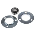 SKF 3 Hole Flange Bearing Unit Pressed Steel, 20 mm Inside Diameter PF 20 TF