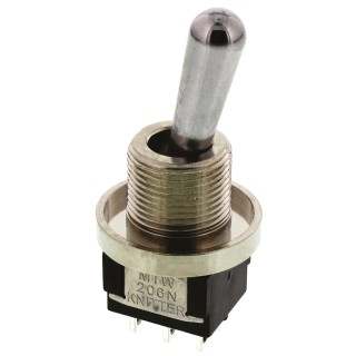 KNITTER-SWITCH Toggle Switch Panel Mount On-On DPDT Solder Terminal 30 V dc 250 V ac MTW206N