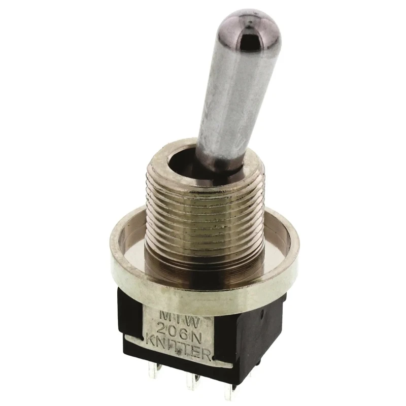KNITTER-SWITCH Toggle Switch Panel Mount On-On DPDT Solder Terminal 30 V dc 250 V ac MTW206N