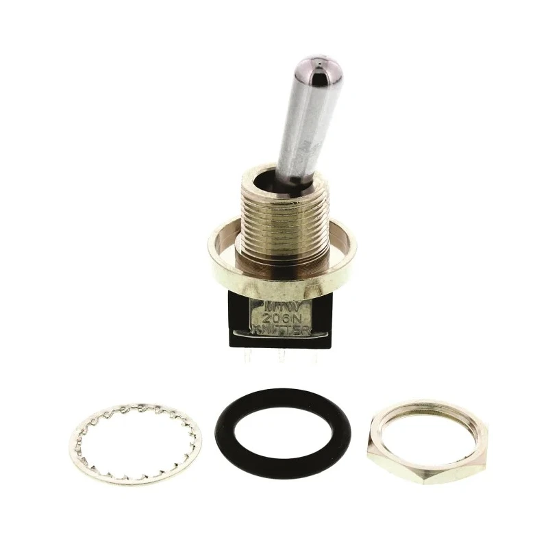 KNITTER-SWITCH Toggle Switch, Panel Mount, On-On DPDT, Solder Terminal, 30 V dc, 250 V ac MTW206N