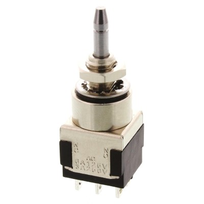 KNITTER-SWITCH MP Series Miniature Push Button Switch Momentary Panel Mount DPDT 5.6 mm Cutout White LED IP67 250 V MPE206R