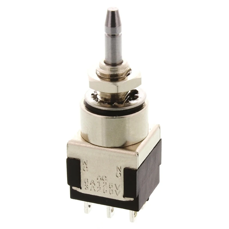 KNITTER-SWITCH MP Series Miniature Push Button Switch, Momentary, Panel Mount, 5.6 mm Cutout, DPDT, White LED, IP67 MPE206R