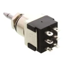 KNITTER-SWITCH MP Series Miniature Push Button Switch, Momentary, Panel Mount, 5.6 mm Cutout, DPDT, White LED, IP67 MPE206R