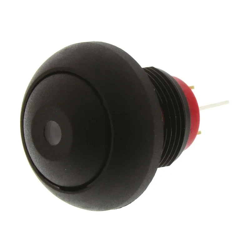 KNITTER-SWITCH DPWL Series Illuminated Miniature Push Button Switch Momentary Panel 12.9 mm Cutout SPST Yellow LED DPWL1CGKY