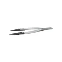 ideal-tek 130mm Plastic, Stainless Steel Round, Very Fine, Straight ESD Safe Tweezer 2ACF.SA
