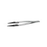 ideal-tek 130mm Plastic, Stainless Steel Round, Very Fine, Straight ESD Safe Tweezer 2ACF.SA