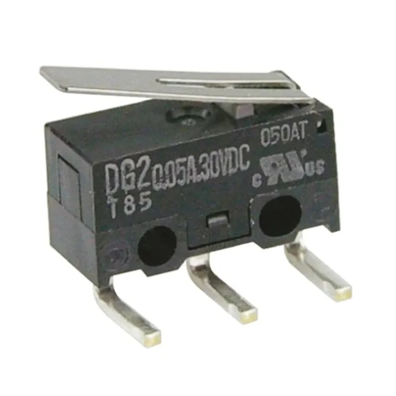 ZF Hinge Lever Micro Switch, Right Angle PCB Terminal, 50mA Current, 125V AC, SPDT Contact Configuration, IP40 DG23-B2LA