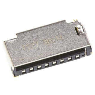 Molex 8 Way Right Angle Push Pull MicroSD Memory Card Connector, Surface Mount, Gold over Nickel Contacts, Model 47309-2651