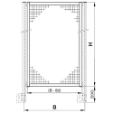 Bosch Rexroth Safety Fencing EcoSafe Aluminium Frame Woven Wire Mesh 1800 mm Height 750 mm Width 3842554283
