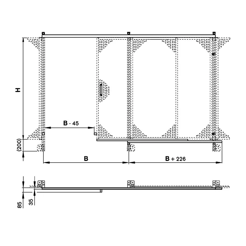 Bosch Rexroth Safety Door EcoSafe Aluminium Sliding Door 1.8m Height 1m Width 3842524163