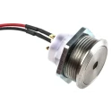 ITW Switches 48M Series Illuminated Push Button Switch 19 mm Cutout Panel Mount Silver SPST IP67 48M-111B