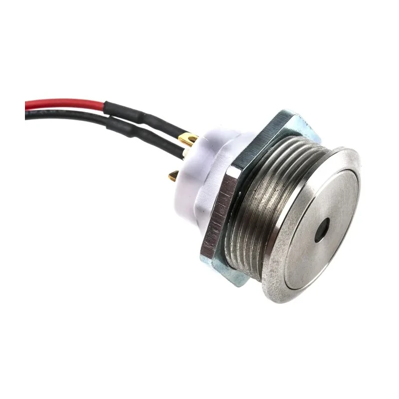 ITW Switches 48M Series Illuminated Push Button Switch 19 mm Cutout Panel Mount Silver SPST IP67 48M-111B