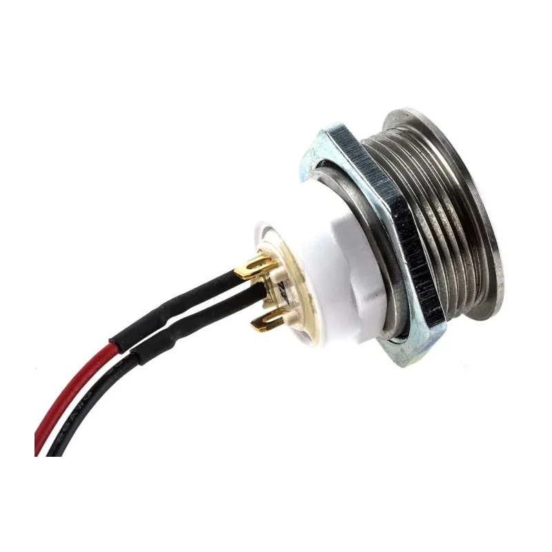ITW Switches 48M Series Illuminated Push Button Switch 19 mm Cutout Panel Mount Silver SPST IP67 48M-111B