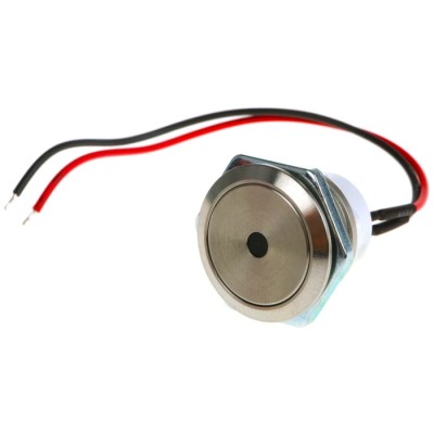 ITW Switches 48M Series Illuminated Push Button Switch Panel Mount 19 mm Cutout Silver SPST IP67 48M-111G