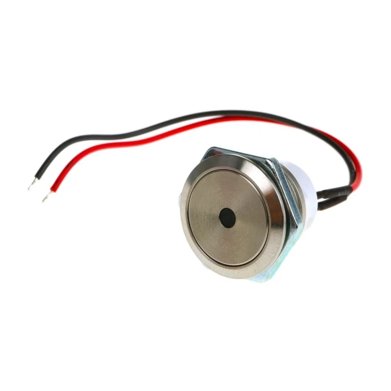ITW Switches 48M Series Illuminated Push Button Switch Panel Mount 19 mm Cutout Silver SPST IP67 48M-111G