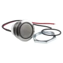 ITW Switches 48M Series Illuminated Push Button Switch Panel Mount 19 mm Cutout Silver SPST IP67 48M-112G