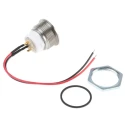 ITW Switches 48M Series Illuminated Push Button Switch Panel Mount, 19 mm Cutout, Silver, SPST, IP67 48M-112R
