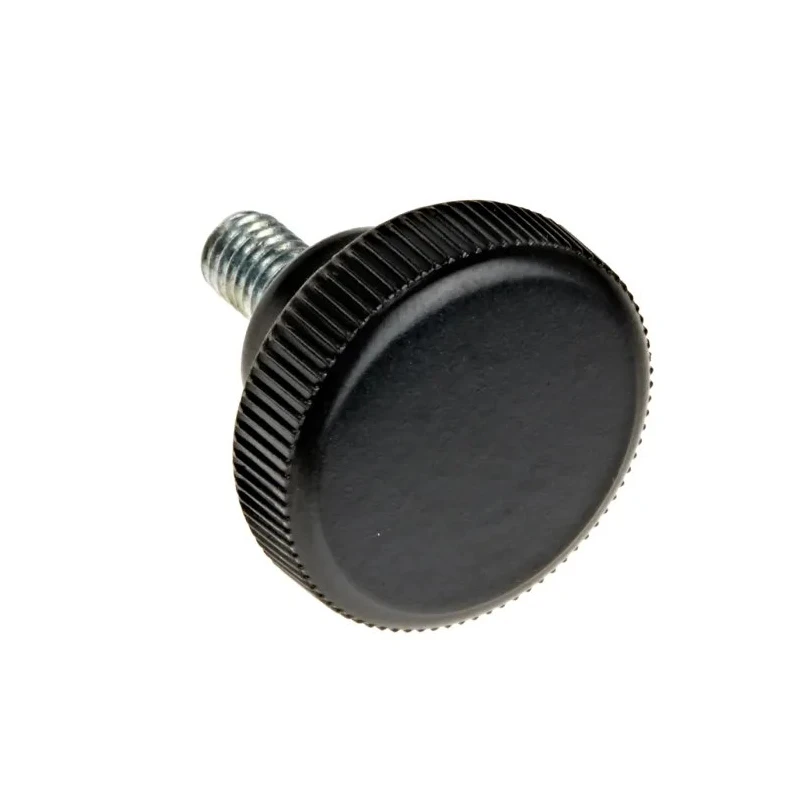 RS PRO Black Polyamide 66 Zwitterionic Polysaccharides Knurled Clamping Knob Threaded Stud 10mm Thread Length 22 mm 702-7532
