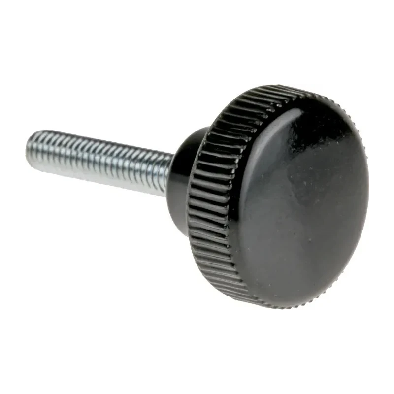 RS PRO Black Knurled Clamping Knob, M4 Thread Size, 20mm Thread Length, 18 mm Diameter, Steel Insert 702-7526