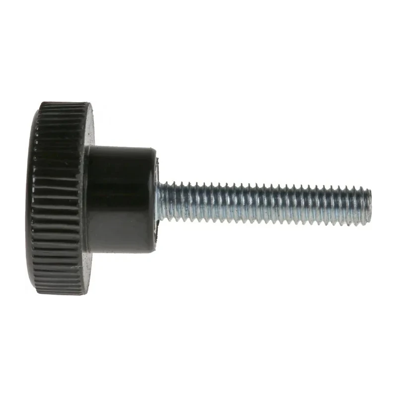 RS PRO Black Knurled Clamping Knob, M4 Thread Size, 20mm Thread Length, 18 mm Diameter, Steel Insert 702-7526