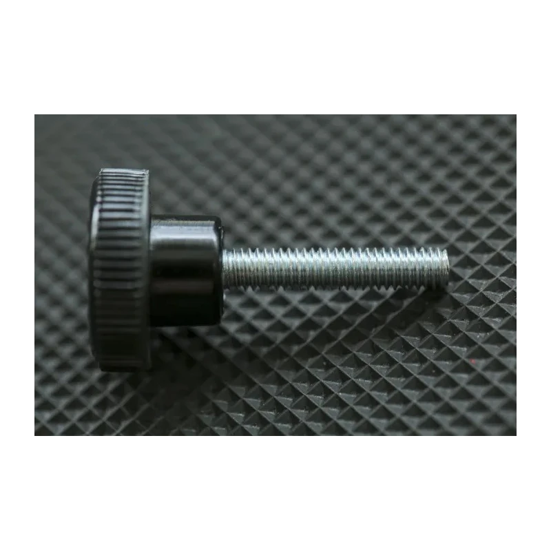 RS PRO Black Knurled Clamping Knob, M4 Thread Size, 20mm Thread Length, 18 mm Diameter, Steel Insert 702-7526