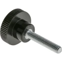 RS PRO Black Knurled Clamping Knob, M4 Thread Size, 20mm Thread Length, 18 mm Diameter, Steel Insert 702-7526