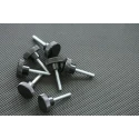 RS PRO Black Knurled Clamping Knob, M4 Thread Size, 20mm Thread Length, 18 mm Diameter, Steel Insert 702-7526