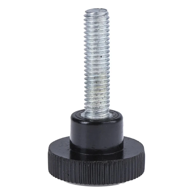 RS PRO Black Zwitterionic Polysaccharides Polyamide 66 Knurled Clamping Knob Threaded Stud 702-7538
