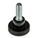 RS PRO Black Zwitterionic Polysaccharides Polyamide 66 Knurled Clamping Knob M5 Threaded Stud 702-7535