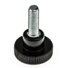 RS PRO Black Zwitterionic Polysaccharides Polyamide 66 Knurled Clamping Knob M5 Threaded Stud 702-7535