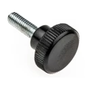 RS PRO Black Zwitterionic Polysaccharides Polyamide 66 Knurled Clamping Knob M5 Threaded Stud 702-7535