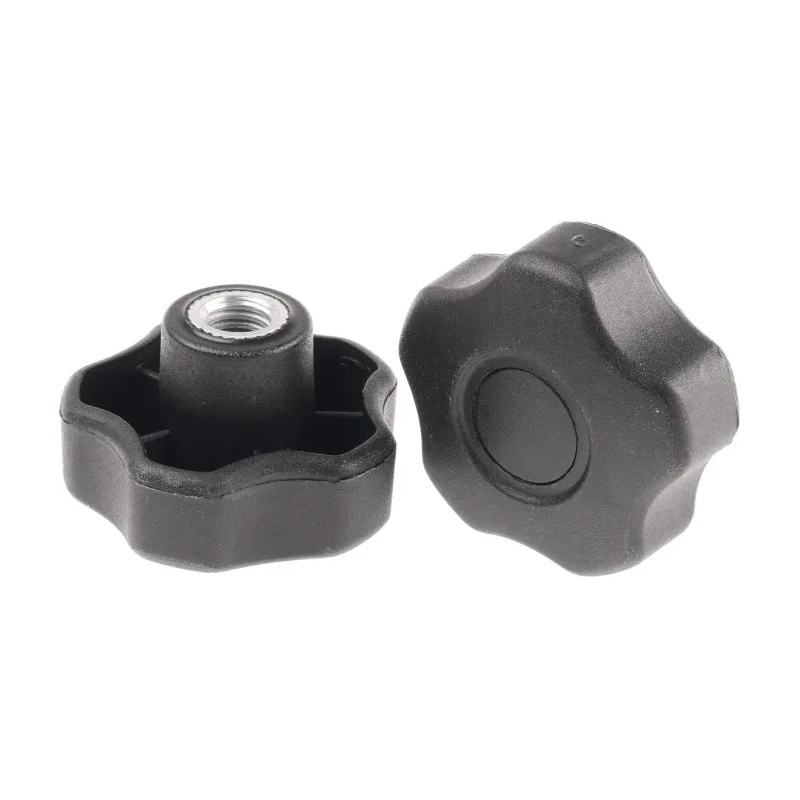 RS PRO Black Polypropylene Multiple Lobes Clamping Knob M10 Threaded Hole 48 mm Diameter 702-7601