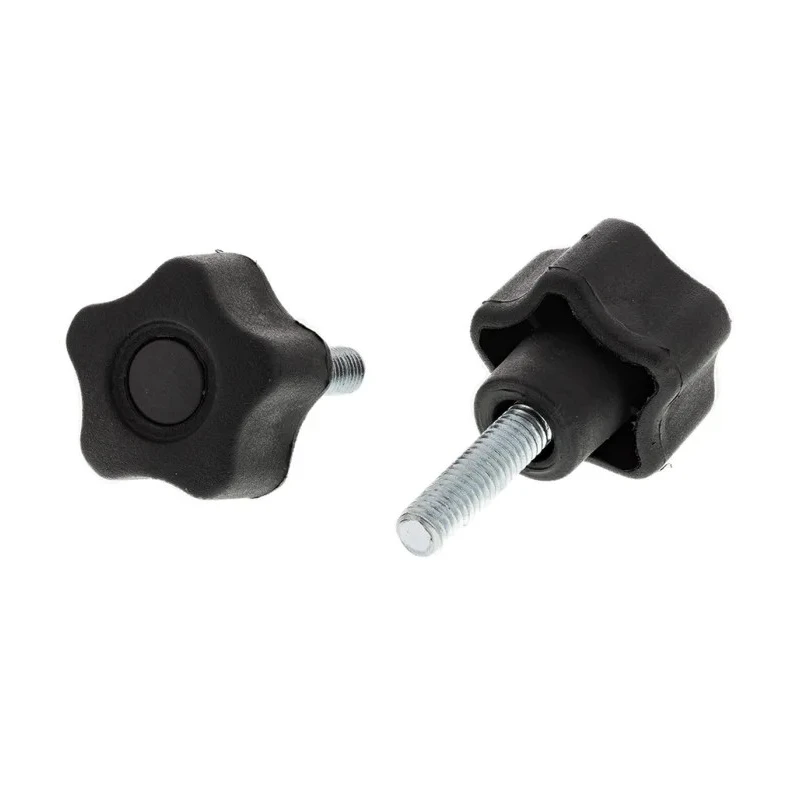 RS PRO Black Polypropylene Multiple Lobes Clamping Knob, M6 Threaded Stud, 28 mm Diameter 702-7579