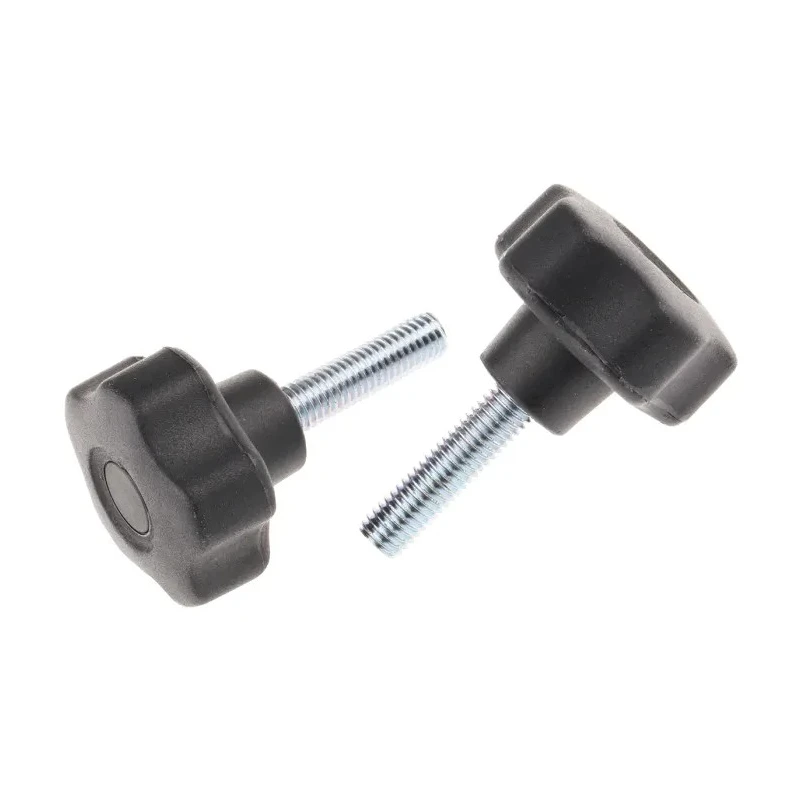 RS PRO Black Polypropylene Multiple Lobes Clamping Knob, M8 Threaded Stud, 40 mm Diameter, 30 mm Thread Length 702-7585
