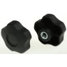 RS PRO Black Polypropylene Multiple Lobes Clamping Knob M10 Threaded Hole 60 mm Diameter 15mm Thread Length 702-7605