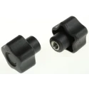 RS PRO Black Polypropylene Multiple Lobes Clamping Knob, M6 Thread Size, Stainless Steel Insert, 28 mm Diameter 702-7651
