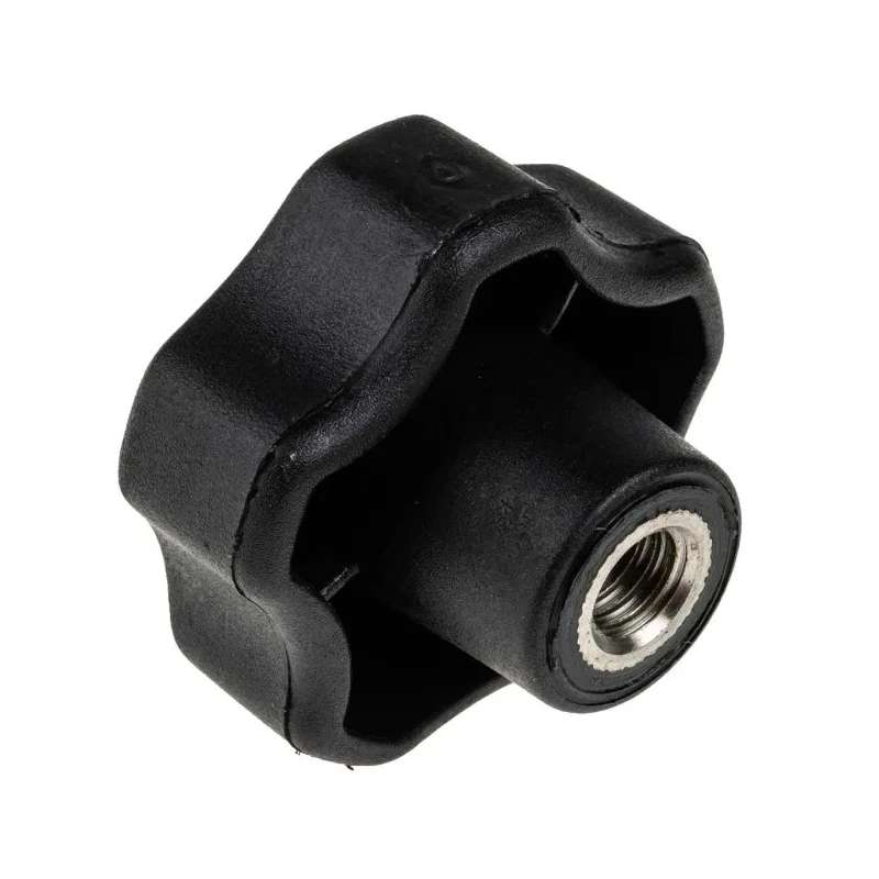 RS PRO Black Polypropylene Multiple Lobes Clamping Knob M8 Threaded Hole 40 mm Diameter 12 mm Thread Length 702-7655